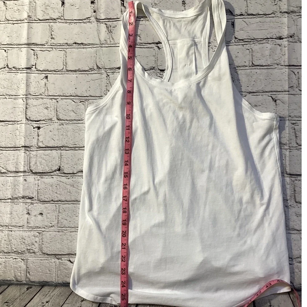 Lululemon White Hawaii Island Graphic Racerback Tank Top No Size Dot
